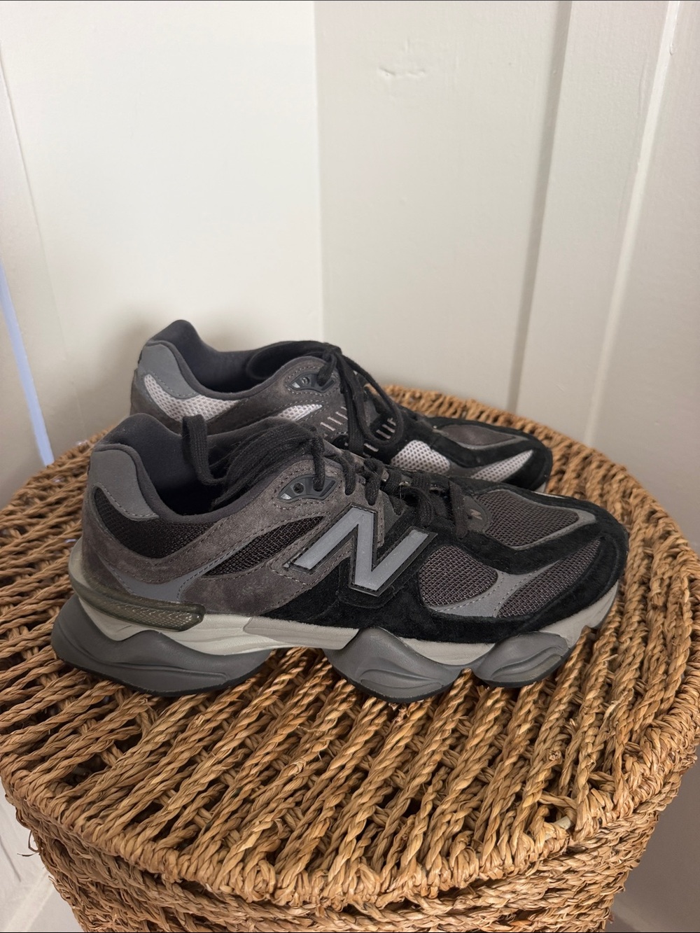 New Balance Women’s Gray and Black Layered Sneaker
